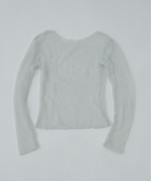 FEKETE(フェケテ)の「airy sheer knit / シアーニット(ニット/セーター・レディース・ネイビー/ミント/グレー・FREE)」の4枚目の写真