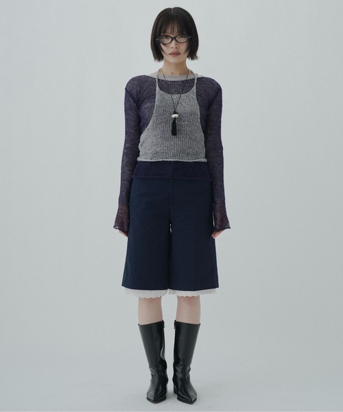 FEKETE(フェケテ)の「airy sheer knit / シアーニット(ニット/セーター・レディース・ネイビー/ミント/グレー・FREE)」の13枚目の写真