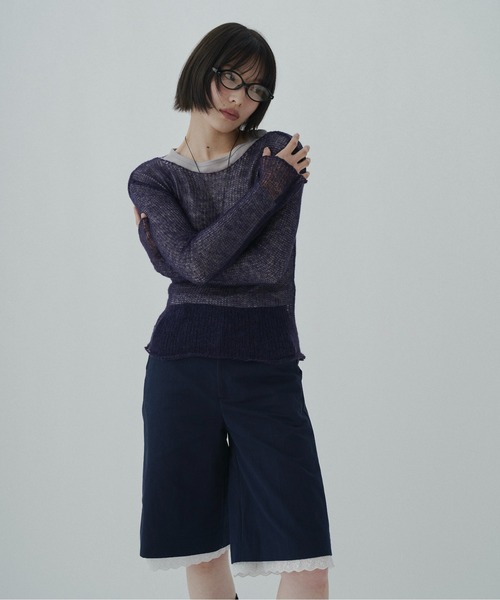 airy sheer knit / シアーニット（ニット/セーター）｜FEKETE