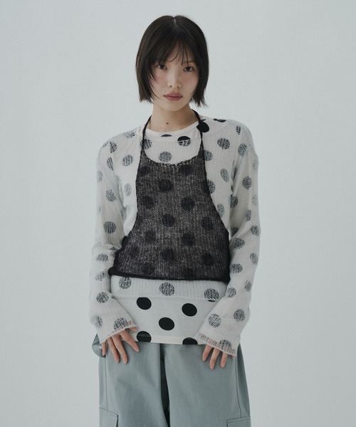 FEKETE(フェケテ)の「airy sheer knit / シアーニット(ニット/セーター・レディース・ネイビー/ミント/グレー・FREE)」の18枚目の写真