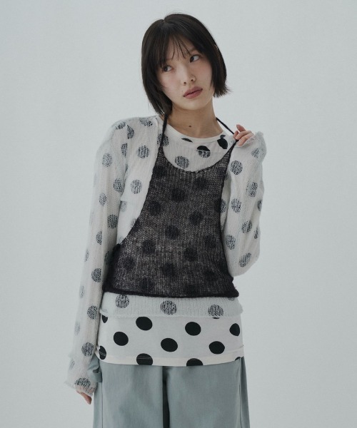FEKETE(フェケテ)の「airy sheer knit / シアーニット(ニット/セーター・レディース・ネイビー/ミント/グレー・FREE)」の22枚目の写真
