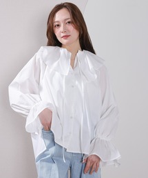 en CAnAF（エンカナフ）の「【顔まわり華やぐ】フリルブラウス レディース 通勤 春（シャツ/ブラウス）」