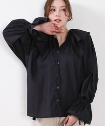 en CAnAF（エンカナフ）の「【顔まわり華やぐ】フリルブラウス レディース 通勤 春（シャツ/ブラウス）」