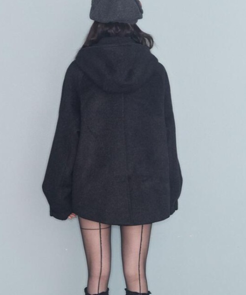 semplice（センプリチェ）の「ショートコート（その他アウター・レディース・ブラック/グレー・F）」の3枚目の写真