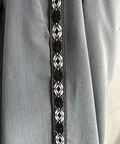 Java（ジャバ）の「《JaVaジャバコラボ》サイドラインで魅せる。裾ドロスト付き ジャカードブレード ツータックスラックス（スラックス・メンズ・グレー/ブラック・MEDIUM/LARGE/SMALL）」の22枚目の写真