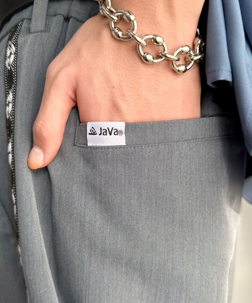 Java（ジャバ）の「《JaVaジャバコラボ》サイドラインで魅せる。裾ドロスト付き ジャカードブレード ツータックスラックス（スラックス・メンズ・グレー/ブラック・MEDIUM/LARGE/SMALL）」の20枚目の写真