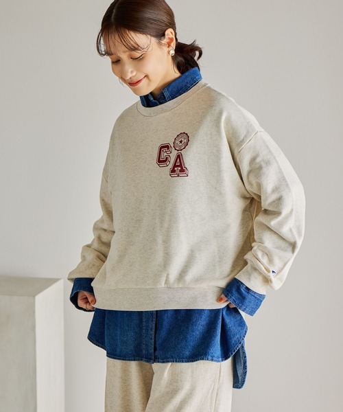 Champion（チャンピオン）の「Champion for studio CLIPロゴスウェット（スウェット・レディース・ヘザーグレー/ブラック/アイボリー/ライトブルー・FREE）」の3枚目の写真