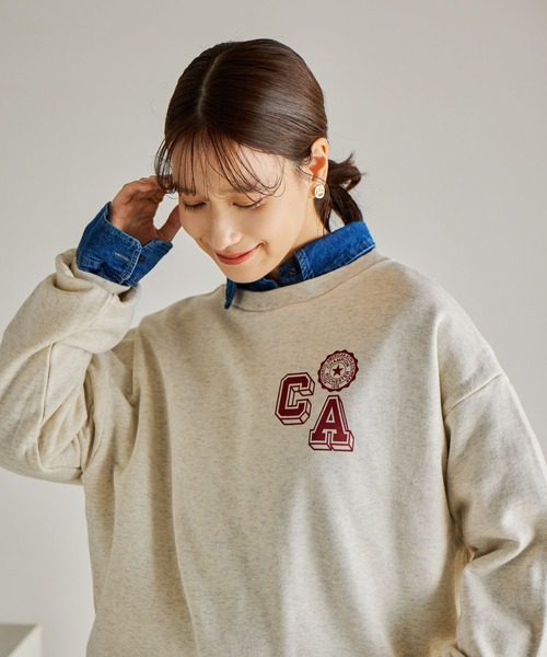 Champion（チャンピオン）の「Champion for studio CLIPロゴスウェット（スウェット・レディース・ヘザーグレー/ブラック/アイボリー/ライトブルー・FREE）」の22枚目の写真
