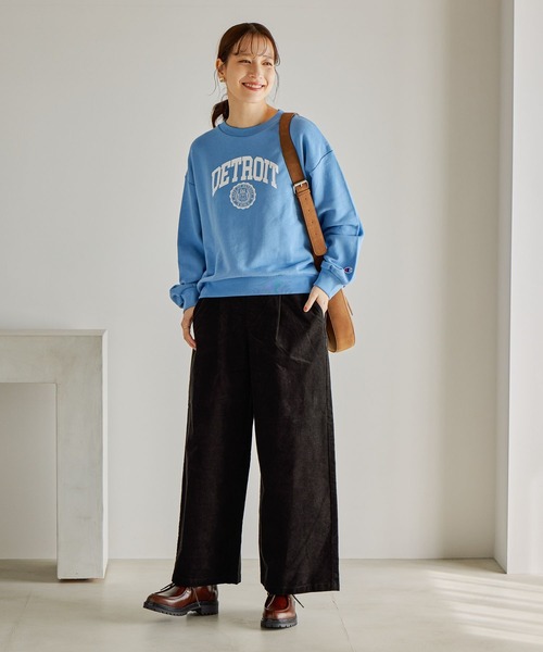 Champion（チャンピオン）の「Champion for studio CLIPロゴスウェット（スウェット・レディース・ヘザーグレー/ブラック/アイボリー/ライトブルー・FREE）」の5枚目の写真