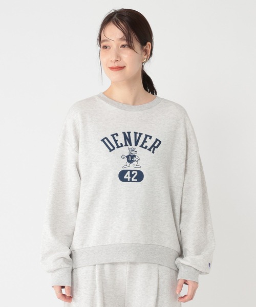 Champion（チャンピオン）の「Champion for studio CLIPロゴスウェット（スウェット・レディース・ヘザーグレー/ブラック/アイボリー/ライトブルー・FREE）」の9枚目の写真