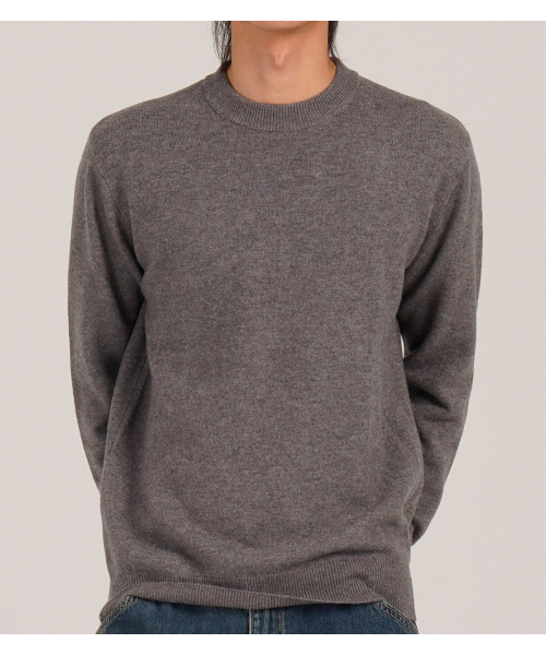 BUTTON SEOUL（ボタンソウル）の「[ウール90] ミニマルクルーネックデイリーニット (グレー)（ニット/セーター・メンズ・その他・MEDIUM/LARGE/X-LARGE）」の8枚目の写真