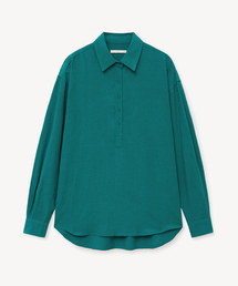 LOOSE-PIT BUTTON SHIRT_BLUEGREEN