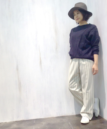 un dix cors | ストライプラップワイドパンツ(その他パンツ)