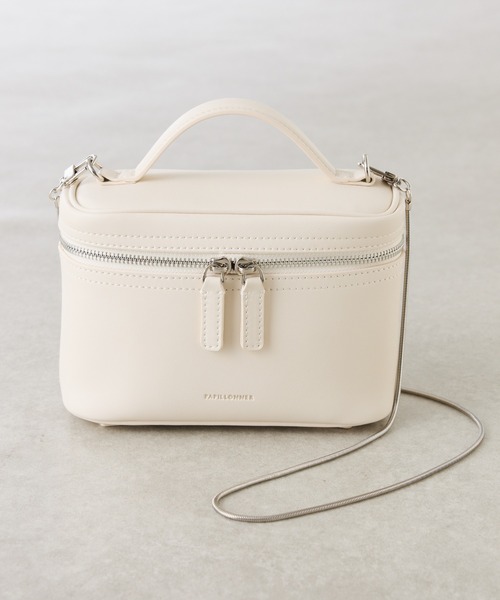 PAPILLONNER（パピヨネ）の「PAPILLONNER/ミラー付きミニバニティーバッグ（ショルダーバッグ・レディース・ピンク/オフホワイト/グレイッシュベージュ/ブラック・FREE）」の22枚目の写真