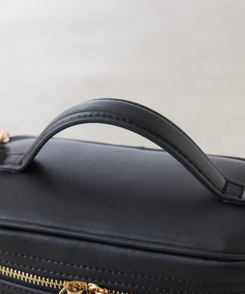 PAPILLONNER（パピヨネ）の「PAPILLONNER/ミラー付きミニバニティーバッグ（ショルダーバッグ・レディース・ピンク/オフホワイト/グレイッシュベージュ/ブラック・FREE）」の10枚目の写真