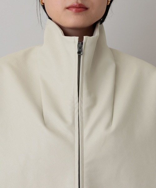 A part by（アパートバイ）の「Fレザースタンドブルゾン（ブルゾン・レディース・アイボリー/ブラック・FREE）」の18枚目の写真