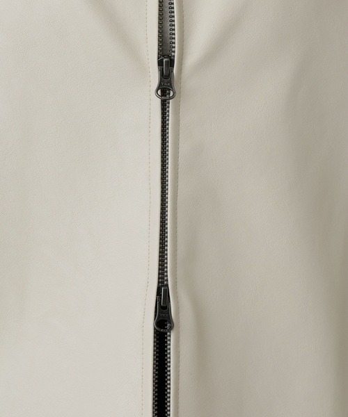 A part by（アパートバイ）の「Fレザースタンドブルゾン（ブルゾン・レディース・アイボリー/ブラック・FREE）」の19枚目の写真