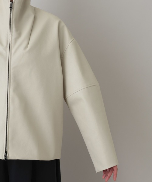 A part by（アパートバイ）の「Fレザースタンドブルゾン（ブルゾン・レディース・アイボリー/ブラック・FREE）」の20枚目の写真