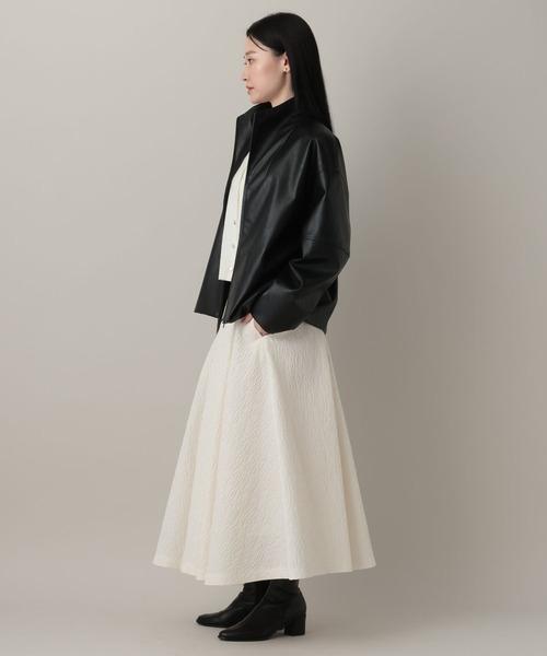 A part by（アパートバイ）の「Fレザースタンドブルゾン（ブルゾン・レディース・アイボリー/ブラック・FREE）」の10枚目の写真