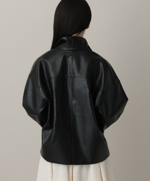 A part by（アパートバイ）の「Fレザースタンドブルゾン（ブルゾン・レディース・アイボリー/ブラック・FREE）」の14枚目の写真