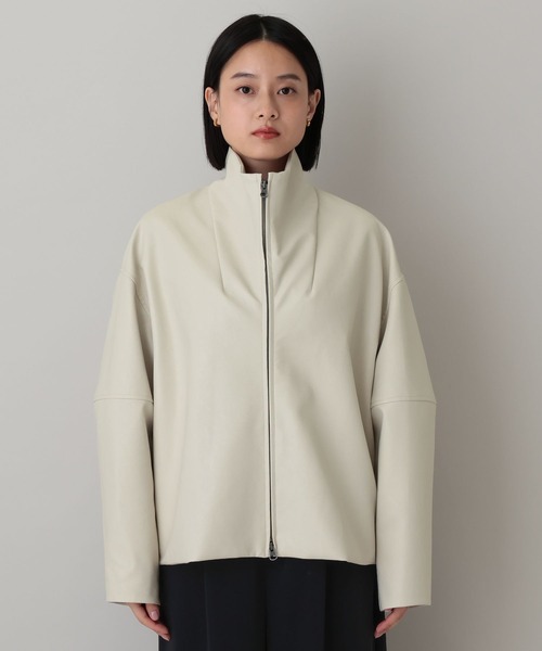 A part by（アパートバイ）の「Fレザースタンドブルゾン（ブルゾン・レディース・アイボリー/ブラック・FREE）」の15枚目の写真