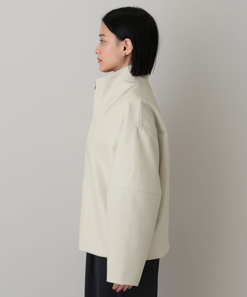 A part by（アパートバイ）の「Fレザースタンドブルゾン（ブルゾン・レディース・アイボリー/ブラック・FREE）」の16枚目の写真