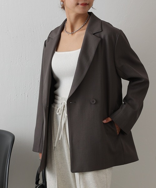COLONY 2139（コロニートゥーワンスリーナイン）の「Wテーラードジャケット（テーラードジャケット・レディース・ブラック/グレー/ベージュ・SMALL/MEDIUM）」の13枚目の写真