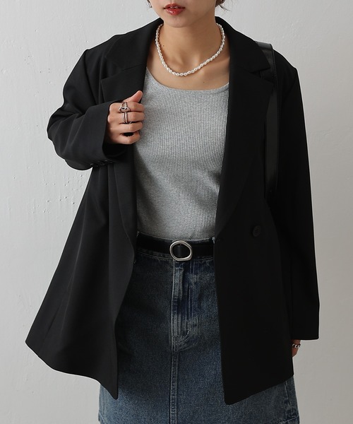 COLONY 2139（コロニートゥーワンスリーナイン）の「Wテーラードジャケット（テーラードジャケット・レディース・ブラック/グレー/ベージュ・SMALL/MEDIUM）」の4枚目の写真