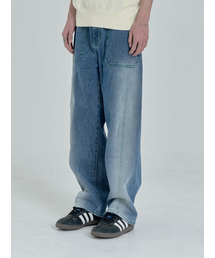 INEXCIS（イネクシス）の「カーブドステッチデニムパンツ（インディゴブルー）（デニムパンツ）」