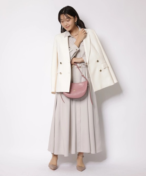 JUSGLITTY（ジャスグリッティー）の「２ＷＡＹボウタイシャツワンピース（ワンピース・レディース・グレイッシュベージュ/ピンク・2/1/0）」の16枚目の写真