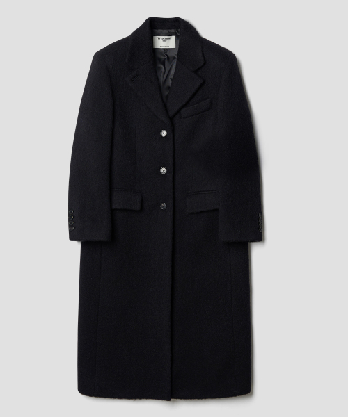 TTUDEMENT(トュードメント)の「ALPACA SINGLE LONG COAT BLACK(チェスターコート・レディース・その他・S/M)」の1枚目の写真
