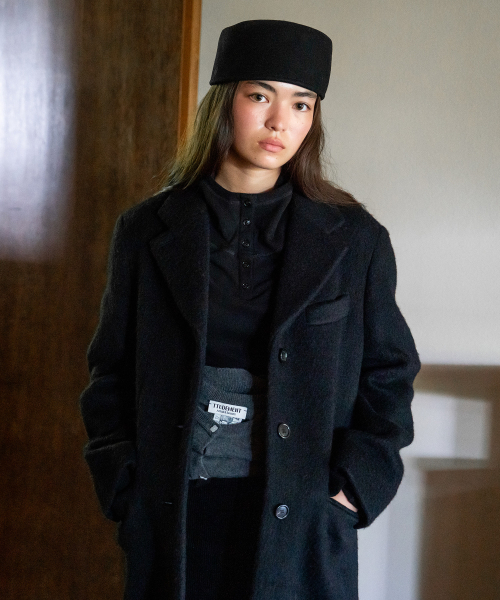 TTUDEMENT(トュードメント)の「ALPACA SINGLE LONG COAT BLACK(チェスターコート・レディース・その他・S/M)」の3枚目の写真