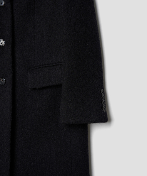 TTUDEMENT(トュードメント)の「ALPACA SINGLE LONG COAT BLACK(チェスターコート・レディース・その他・S/M)」の8枚目の写真
