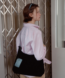 ANC SUEDE HOBO BAG & CARD WALLET SET_BLACK