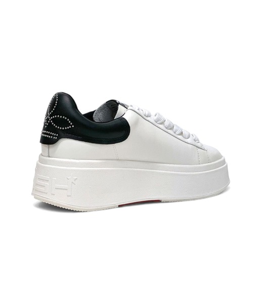 ASH(アッシュ)の「ASH/アッシュ【MOBY STUDS】厚底スタッズスニーカー ホワイトスニーカー ボリュームソール 6cmヒール(スニーカー・レディース・ホワイト×ブラック・35/36/37/38/39/40)」の4枚目の写真