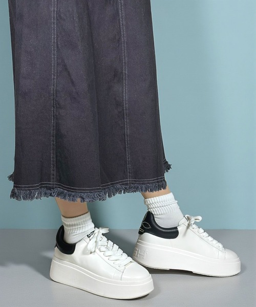 ASH(アッシュ)の「アッシュ【MOBY STUDS】厚底スタッズスニーカー ホワイトスニーカー ボリュームソール 6cmヒール(スニーカー・レディース・ホワイト×ブラック・35/36/37/38/39/40)」の15枚目の写真