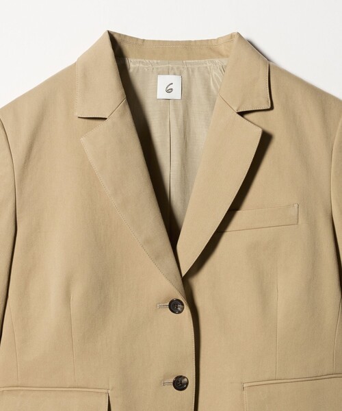 6(ロク)の「<6(ROKU)>コットン 2B ジャケット(テーラードジャケット・レディース・ベージュ/オフホワイト・38/36)」の12枚目の写真