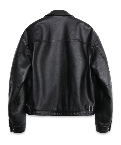 DOFFJASON（ドフジェーソン）の「ウォッシュドティコアレザーシングルジャケットBLACK（ライダースジャケット・メンズ・その他・M/L/2XL/XL）」の2枚目の写真