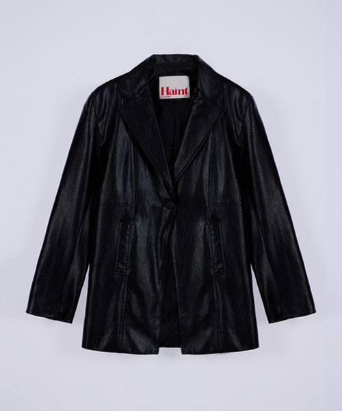 HAINT(ヘイント)の「LINE POINT LEATHER SINGLE JACKET(ライダースジャケット・レディース・ブラック・FREE)」の2枚目の写真