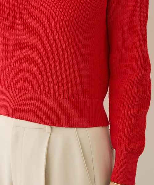 ROPE'(ロペ)の「オーガニックコットンポロ襟プルオーバー/イージーケア(ニット/セーター・レディース・ネイビー/レッド系その他2/ホワイト系その他3/ピンク・FREE)」の12枚目の写真