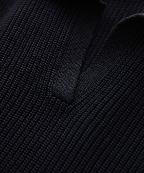 ROPE'(ロペ)の「オーガニックコットンポロ襟プルオーバー/イージーケア(ニット/セーター・レディース・ネイビー/レッド系その他2/ホワイト系その他3/ピンク・FREE)」の7枚目の写真