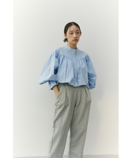 STYLEMIXER(スタイルミキサー)の「ギャザーバルーンブラウス(シャツ/ブラウス・レディース・ブラック/サックスブルー/ホワイト・FREE)」の5枚目の写真