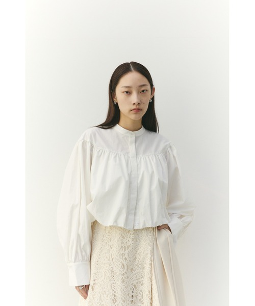 STYLEMIXER(スタイルミキサー)の「ギャザーバルーンブラウス(シャツ/ブラウス・レディース・ブラック/サックスブルー/ホワイト・FREE)」の20枚目の写真