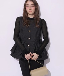 Rirandture | フリルスリーブシアーリブニット(ニット/セーター)