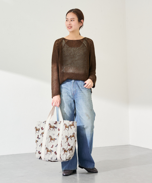 FRAMeWORK(フレームワーク)の「PAYDAY/ペイデイ 別注JACQUARD HORSE トート(トートバッグ・レディース・ホワイト・FREE)」の2枚目の写真