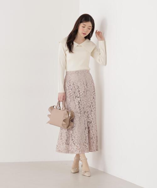 PROPORTION BODY DRESSING（プロポーションボディドレッシング）の「＜ウォッシャブル/UV＞バー付きビック襟ニット / 1216170205（ニット/セーター・レディース・ホワイト系その他/ピンク/ブルー・MEDIUM/SMALL）」の5枚目の写真