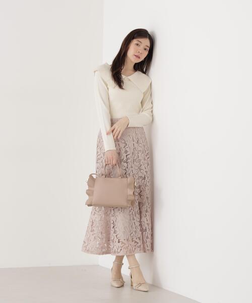 PROPORTION BODY DRESSING（プロポーションボディドレッシング）の「＜ウォッシャブル/UV＞バー付きビック襟ニット / 1216170205（ニット/セーター・レディース・ホワイト系その他/ピンク/ブルー・MEDIUM/SMALL）」の6枚目の写真
