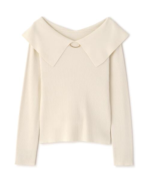 PROPORTION BODY DRESSING（プロポーションボディドレッシング）の「＜ウォッシャブル/UV＞バー付きビック襟ニット / 1216170205（ニット/セーター・レディース・ホワイト系その他/ピンク/ブルー・MEDIUM/SMALL）」の10枚目の写真