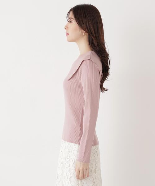 PROPORTION BODY DRESSING（プロポーションボディドレッシング）の「＜ウォッシャブル/UV＞バー付きビック襟ニット / 1216170205（ニット/セーター・レディース・ホワイト系その他/ピンク/ブルー・MEDIUM/SMALL）」の20枚目の写真