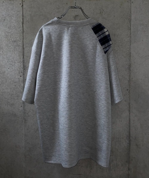 lilful（リルフル）の「【26年春夏新作】チェックドッキングデザインギミックTシャツ（Tシャツ/カットソー・メンズ・ブラック/グレー・M/L）」の17枚目の写真